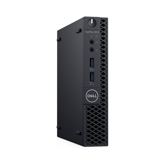 Refurbished Dell OptiPlex 3070 Mini Desktop Intel 6 Core i5 Win 11 front view