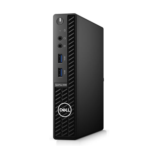 Refurbished Dell OptiPlex 3080 Mini Desktop Intel 4 Core i3 Win 11 front view