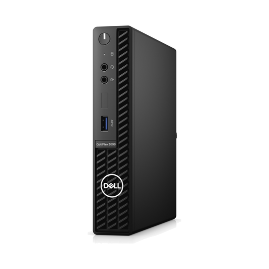 Refurbished Dell OptiPlex 3090 Mini Desktop Intel 6 Core i5 Win 11 front view