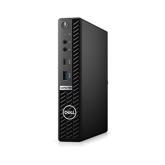 Refurbished Dell OptiPlex 7080 Mini Desktop Intel 6 Core i5 Win 11 front view
