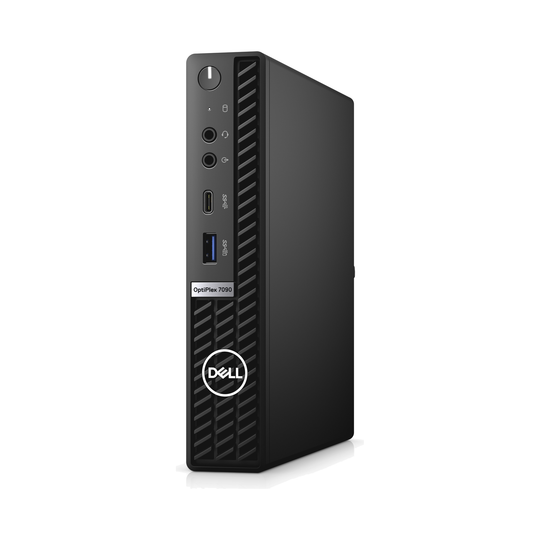 Refurbished Dell OptiPlex 7090 Mini Desktop Intel 6 Core i5 Win 11 front view