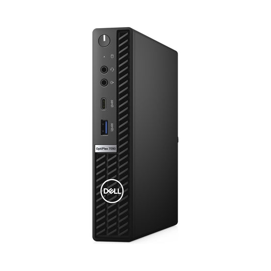 Refurbished Dell OptiPlex 7090 Mini Desktop Intel 6 Core i5 Win 11 front view