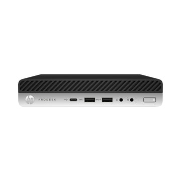 Refurbished HP ProDesk 600 G5 Mini Desktop Intel 6 Core i5 Win 11 front view