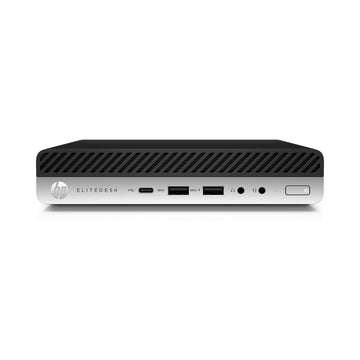 Refurbished HP EliteDesk 800 G4 Mini Desktop Intel 6 Core i5 Win 11 front view