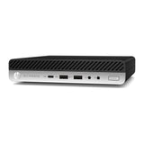 Refurbished HP EliteDesk 800 G4 Mini Desktop Intel 6 Core i5 Win 11 left angle view
