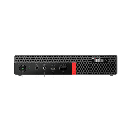 Refurbished Lenovo ThinkCentre M920q Mini Desktop Intel 6 Core i5 Win 11 front view