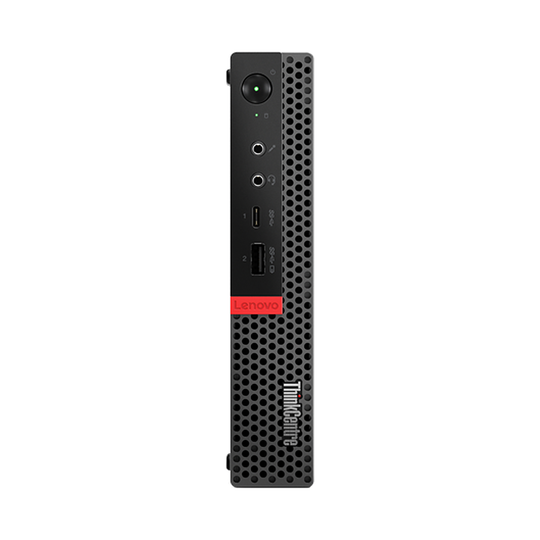 Refurbished Lenovo ThinkCentre M920q Mini Desktop Intel 6 Core i5 Win 11 front view